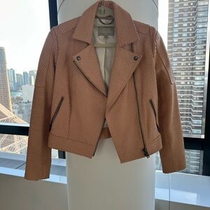 Banana Republic Heritage Collection Women's Blush Genuine Lamb Leather Jacket